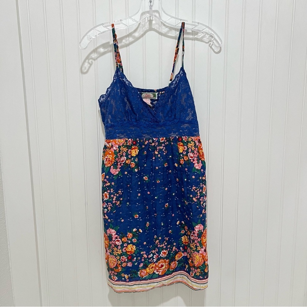 Flying Tomato Blue Floral Slip Dress Medium #slipdress #y2k